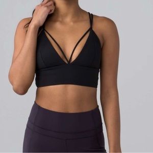 Lululemon Pushing Limits Black Sports Bra size 10 NWT